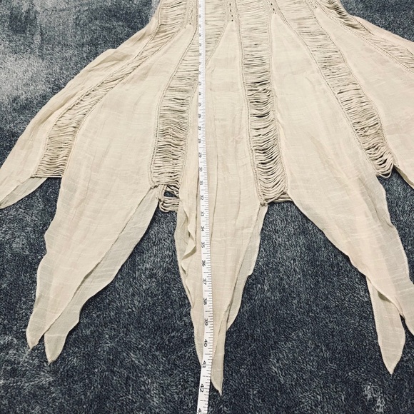 LINEN LIKE WHEAT COLOR UNIQUE DRESS - Picture 9 of 15